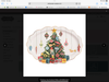 MudPie Christmas Tree Ornament Platter