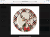 MudPie Reindeer Christmas Icon Salad Plate