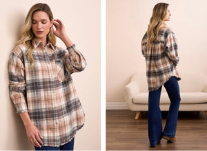 Tribal Flannel Top