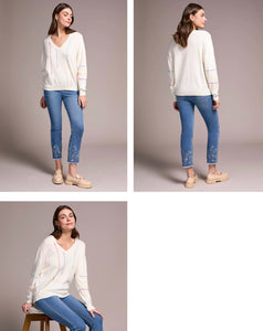 Tribal V neck Sweater