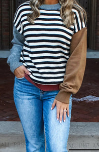 Striped Colorblock Sweater
