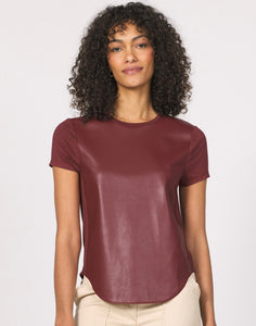 Bordeaux Leather Elaina Top