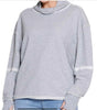 Gray turtleneck Top