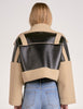 Black and Beige Color Block Jacket