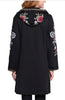 Hooded Long Embroidered Jacket