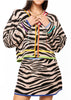 Queen of Sparkles Zebra Cadigan