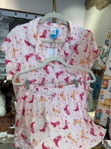 Pink Short Sleeve Lounge Set