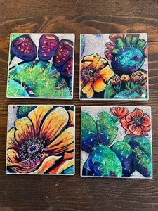 Ceramic Cactus Coaster Set of 4