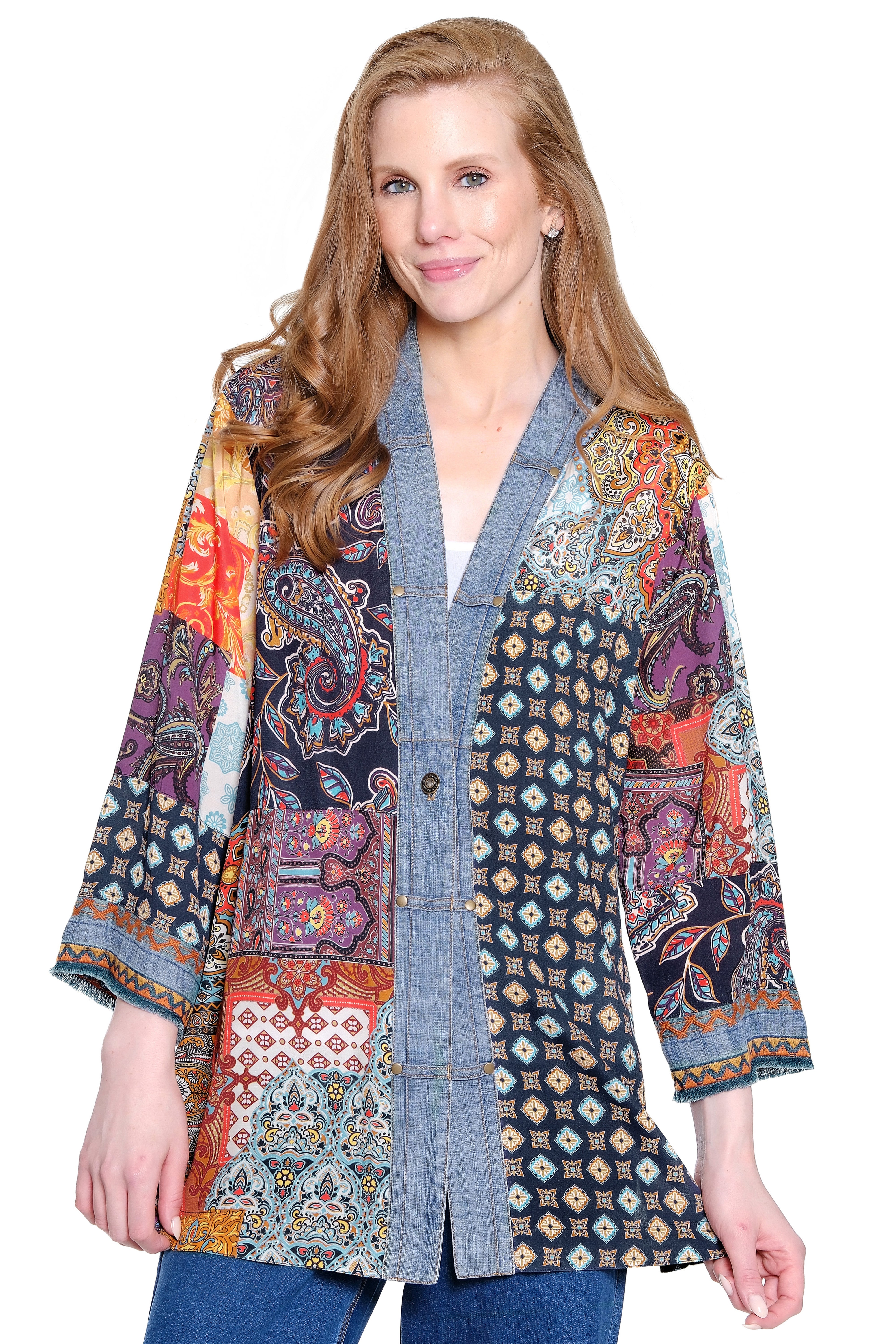 Mixed Print Kimono by John Mark