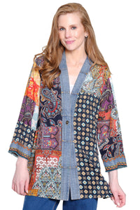 Mixed Print Kimono by John Mark