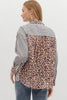Black Striped Leopard Pocket Button up