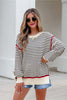 Black Striped Oversized Sweater