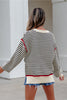 Black Striped Oversized Sweater