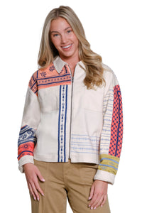 Embroidered Shirt Jacket