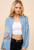 Western Motif Embroidered Shirt
