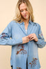 Western Motif Embroidered Shirt