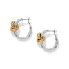 Interlok Single Knot Two Tone Hoop Earrings