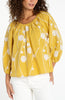Yellow Embroidery Top