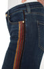 Velvet Trim Wide Leg Jean