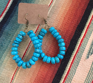 Turquoise bead earring